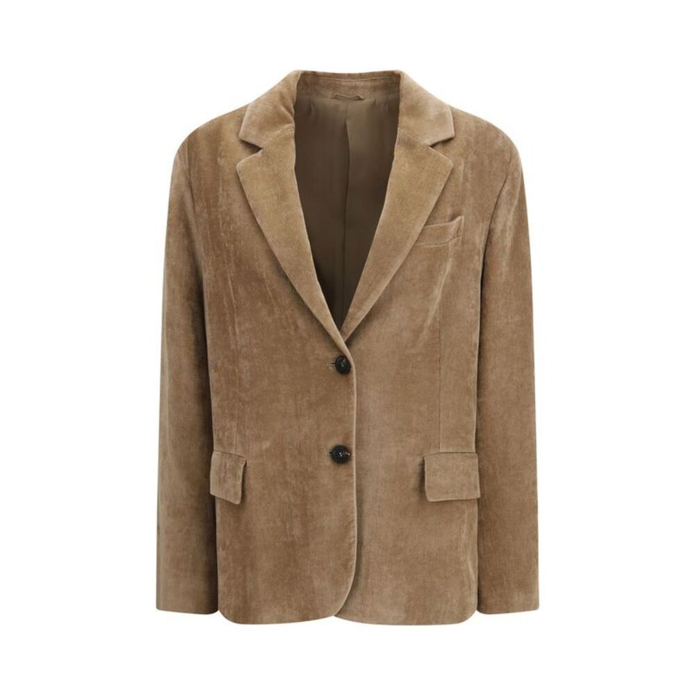 Brunello Cucinelli Beige Viscose Full-Length Women's Jacket